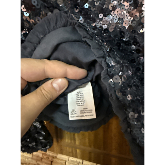 Vintage Y2K BEBE Sequin Silk Shrug Cropped Cardigan Size 00 - Picture 6 of 7